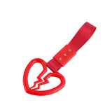 Broken Heart JDM Tsurikawa Drift Subway Train Bus Handle Strap – Universal Car Interior Hanging Charm, Red Nylon X2