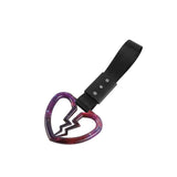 Broken Heart JDM Tsurikawa Drift Subway Train Bus Handle Strap – Universal Car Interior Hanging Charm, Black Nylon X2