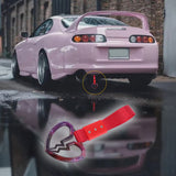 Broken Heart JDM Tsurikawa Drift Subway Train Bus Handle Strap – Universal Car Interior Hanging Charm, Red Nylon X1