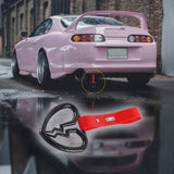 Broken Heart JDM Tsurikawa Drift Subway Train Bus Handle Strap – Universal Car Interior Hanging Charm, Red PVC X1