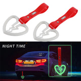 Broken Heart JDM Tsurikawa Drift Subway Train Bus Handle Strap – Universal Car Interior Hanging Charm, Red PVC X2