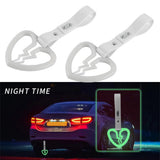 Broken Heart JDM Tsurikawa Drift Subway Train Bus Handle Strap – Universal Car Interior Hanging Charm, White PVC X2