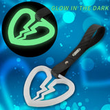 Broken Heart JDM Tsurikawa Drift Subway Train Bus Handle Strap – Universal Car Interior Hanging Charm, Carbon Fiber Pattern PVC X1