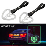 Broken Heart JDM Tsurikawa Drift Subway Train Bus Handle Strap – Universal Car Interior Hanging Charm, Carbon Fiber Pattern PVC X2