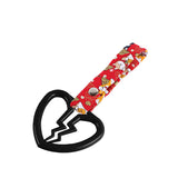 Broken Heart JDM Tsurikawa Drift Subway Train Bus Handle Strap – Universal Car Interior Hanging Charm, Bosozoku Red Dogs Pattern Retro Nylon Strap X1