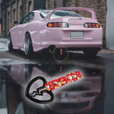 Broken Heart JDM Tsurikawa Drift Subway Train Bus Handle Strap – Universal Car Interior Hanging Charm, Bosozoku Red Dogs Pattern Retro Nylon Strap X1