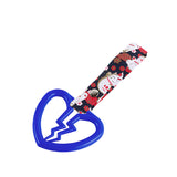 Broken Heart JDM Tsurikawa Drift Subway Train Bus Handle Strap – Universal Car Interior Hanging Charm, Bosozoku Black Cats Pattern Retro Nylon Strap X1