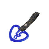 Broken Heart JDM Tsurikawa Drift Subway Train Bus Handle Strap – Universal Car Interior Hanging Charm, Bosozoku Black Clouds Pattern Retro Nylon Strap X1