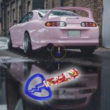 Broken Heart JDM Tsurikawa Drift Subway Train Bus Handle Strap – Universal Car Interior Hanging Charm, Bosozoku Red Cats Pattern Retro Nylon Strap X1