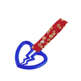 Broken Heart JDM Tsurikawa Drift Subway Train Bus Handle Strap – Universal Car Interior Hanging Charm, Bosozoku Red Flowers Pattern Retro Nylon Strap X1
