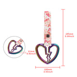 Broken Heart JDM Tsurikawa Drift Subway Train Bus Handle Strap – Universal Car Interior Hanging Charm, Bosozoku Pink Flowers Pattern Retro Nylon Strap X1