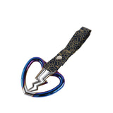Broken Heart JDM Tsurikawa Drift Subway Train Bus Handle Strap – Universal Car Interior Hanging Charm, Bosozoku Black Clouds Pattern Retro Nylon Strap X1