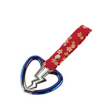 Broken Heart JDM Tsurikawa Drift Subway Train Bus Handle Strap – Universal Car Interior Hanging Charm, Bosozoku Red Flowers Pattern Retro Nylon Strap X1
