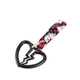 Broken Heart JDM Tsurikawa Drift Subway Train Bus Handle Strap – Universal Car Interior Hanging Charm, Bosozoku Black Cats Pattern Retro Nylon Strap X1