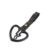 Broken Heart JDM Tsurikawa Drift Subway Train Bus Handle Strap – Universal Car Interior Hanging Charm, Bosozoku Black Clouds Pattern Retro Nylon Strap X1