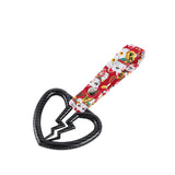 Broken Heart JDM Tsurikawa Drift Subway Train Bus Handle Strap – Universal Car Interior Hanging Charm, Bosozoku Red Cats Pattern Retro Nylon Strap X1
