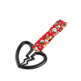 Broken Heart JDM Tsurikawa Drift Subway Train Bus Handle Strap – Universal Car Interior Hanging Charm, Bosozoku Red Dogs Pattern Retro Nylon Strap X1