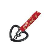 Broken Heart JDM Tsurikawa Drift Subway Train Bus Handle Strap – Universal Car Interior Hanging Charm, Bosozoku Red Flowers Pattern Retro Nylon Strap X1