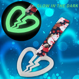 Broken Heart JDM Tsurikawa Drift Subway Train Bus Handle Strap – Universal Car Interior Hanging Charm, Bosozoku Black Cats Pattern Retro Nylon Strap X1