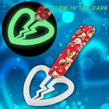 Broken Heart JDM Tsurikawa Drift Subway Train Bus Handle Strap – Universal Car Interior Hanging Charm, Bosozoku Red Dogs Pattern Retro Nylon Strap X1