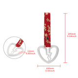 Broken Heart JDM Tsurikawa Drift Subway Train Bus Handle Strap – Universal Car Interior Hanging Charm, Bosozoku Red Flowers Pattern Retro Nylon Strap X1