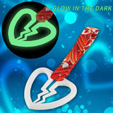 Broken Heart JDM Tsurikawa Drift Subway Train Bus Handle Strap – Universal Car Interior Hanging Charm, Bosozoku Red Waves Pattern Retro Nylon Strap X1