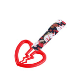 Broken Heart JDM Tsurikawa Drift Subway Train Bus Handle Strap – Universal Car Interior Hanging Charm, Bosozoku Black Cats Pattern Retro Nylon Strap X1