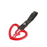 Broken Heart JDM Tsurikawa Drift Subway Train Bus Handle Strap – Universal Car Interior Hanging Charm, Bosozoku Black Clouds Pattern Retro Nylon Strap X1
