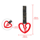 Broken Heart JDM Tsurikawa Drift Subway Train Bus Handle Strap – Universal Car Interior Hanging Charm, Bosozoku Black Clouds Pattern Retro Nylon Strap X1