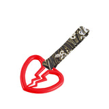 Broken Heart JDM Tsurikawa Drift Subway Train Bus Handle Strap – Universal Car Interior Hanging Charm, Bosozoku Green Waves Pattern Retro Nylon Strap X1