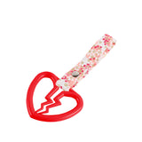 Broken Heart JDM Tsurikawa Drift Subway Train Bus Handle Strap – Universal Car Interior Hanging Charm, Bosozoku Pink Flowers Pattern Retro Nylon Strap X1