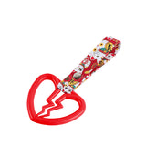 Broken Heart JDM Tsurikawa Drift Subway Train Bus Handle Strap – Universal Car Interior Hanging Charm, Bosozoku Red Cats Pattern Retro Nylon Strap X1