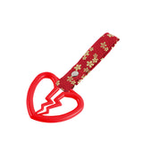 Broken Heart JDM Tsurikawa Drift Subway Train Bus Handle Strap – Universal Car Interior Hanging Charm, Bosozoku Red Flowers Pattern Retro Nylon Strap X1