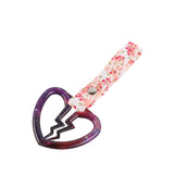 Broken Heart JDM Tsurikawa Drift Subway Train Bus Handle Strap – Universal Car Interior Hanging Charm, Bosozoku Pink Flowers Pattern Retro Nylon Strap X1
