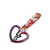 Broken Heart JDM Tsurikawa Drift Subway Train Bus Handle Strap – Universal Car Interior Hanging Charm, Bosozoku Red Cats Pattern Retro Nylon Strap X1