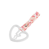 Broken Heart JDM Tsurikawa Drift Subway Train Bus Handle Strap – Universal Car Interior Hanging Charm, Bosozoku Pink Flowers Pattern Retro Nylon Strap X1