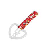 Broken Heart JDM Tsurikawa Drift Subway Train Bus Handle Strap – Universal Car Interior Hanging Charm, Bosozoku Red Dogs Pattern Retro Nylon Strap X1