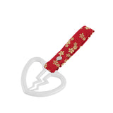 Broken Heart JDM Tsurikawa Drift Subway Train Bus Handle Strap – Universal Car Interior Hanging Charm, Bosozoku Red Flowers Pattern Retro Nylon Strap X1