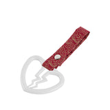 Broken Heart JDM Tsurikawa Drift Subway Train Bus Handle Strap – Universal Car Interior Hanging Charm, Bosozoku Red Clouds Pattern Retro Nylon Strap X1