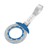 Anime Brake Disc Rotor JDM Tsurikawa Drift Subway Train Bus Handle Strap – Universal Car Interior Hanging Charm, Silver Nylon X2