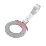 Anime Brake Disc Rotor JDM Tsurikawa Drift Subway Train Bus Handle Strap – Universal Car Interior Hanging Charm, Silver Nylon X2