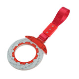 Anime Brake Disc Rotor JDM Tsurikawa Drift Subway Train Bus Handle Strap – Universal Car Interior Hanging Charm, Red Nylon X2