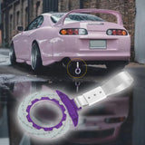 Anime Brake Disc Rotor JDM Tsurikawa Drift Subway Train Bus Handle Strap – Universal Car Interior Hanging Charm, Silver Nylon X1