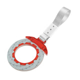 Anime Brake Disc Rotor JDM Tsurikawa Drift Subway Train Bus Handle Strap – Universal Car Interior Hanging Charm, Silver Nylon X2