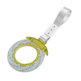 Anime Brake Disc Rotor JDM Tsurikawa Drift Subway Train Bus Handle Strap – Universal Car Interior Hanging Charm, Silver Nylon X2