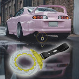 Anime Brake Disc Rotor JDM Tsurikawa Drift Subway Train Bus Handle Strap – Universal Car Interior Hanging Charm, Black PVC X1