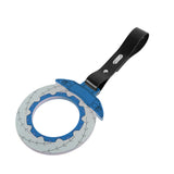 Anime Brake Disc Rotor JDM Tsurikawa Drift Subway Train Bus Handle Strap – Universal Car Interior Hanging Charm, Black PVC X2