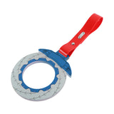 Anime Brake Disc Rotor JDM Tsurikawa Drift Subway Train Bus Handle Strap – Universal Car Interior Hanging Charm, Red PVC X1