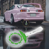 Anime Brake Disc Rotor JDM Tsurikawa Drift Subway Train Bus Handle Strap – Universal Car Interior Hanging Charm, White PVC X1