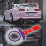 Anime Brake Disc Rotor JDM Tsurikawa Drift Subway Train Bus Handle Strap – Universal Car Interior Hanging Charm, Red PVC X1